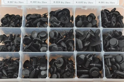 300pcs Clips Rivet Trim Panel Retainer Interior Fastener Body Screws Push Type - Image 1 of 3
