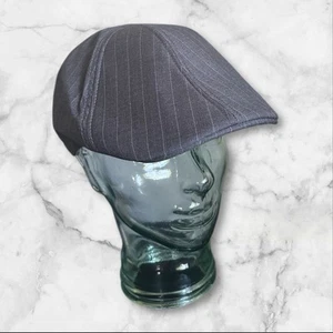 Pinstripe Flat Cap. Gray. Size S/M - Picture 1 of 5