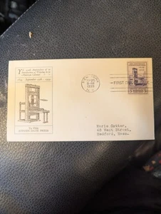 FDC 857 - 3 Cent Printing Tercentenary - 9/25/39 - New York, NY - Linprint - Picture 1 of 2