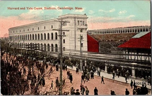 Harvard e Yale Game, Stadium, Cambridge, Mass cartolina d'epoca JA4 - Foto 1 di 2