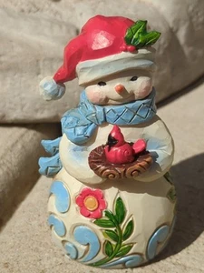 Jim Shore Heartwood Creek Mini's #6006659 Snowman with Cardinal Bird 3.5" Figure - Picture 1 of 10