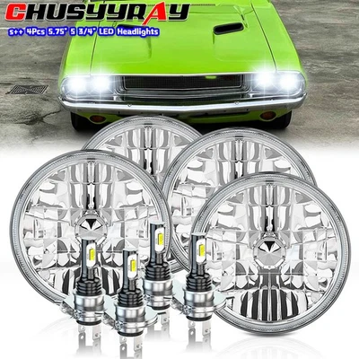 Faros LED DOT H5001 H5006 4 piezas 5,75" aptos para camioneta Dodge D100 D200 W100 W200 Foto 1 de 4