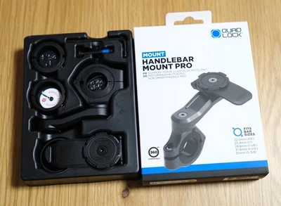 QUAD LOCK Motorrad Lenkerhalterung PRO Alu Handy Halter Smartphone schwarz - Bild 1 von 4