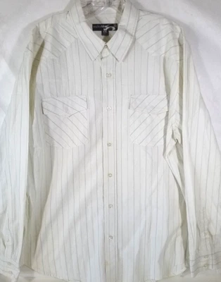 Anchor синий мужской винтажный длинным рукавом на пуговицах Western рубашка-2XL XXL-off белый - Изображение 1 из 4