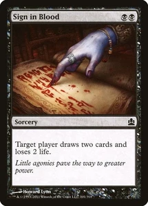 Sign in Blood 101 LP Normal Commander MTG EN - Picture 1 of 1
