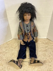 Dwi Saptono Porzellanpuppe groß 29 Zoll afrikanisch ethnisch 59/1000 Sandalen 1999 - Bild 1 von 15