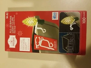 Holiday Time Weihnachten Allzweck-Lichtclips 100 Stück Neu - Bild 1 von 3