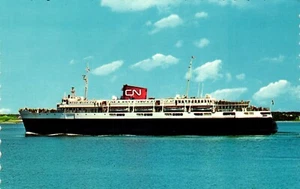 Postcard CN Frerry MV Bluenose Steamship Bar Harbor Maine - Imagen 1 de 2