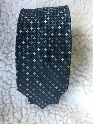 Haband's Men's Neck Tie Skinny Navy Blue Black White 100% Dacron Polyester Short - Изображение 1 из 4