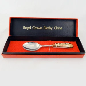 ROYAL CROWN DERBY OLD IMARI Spoon 5.5" long NEW IN BOX NEVER USED made England - Picture 1 of 8