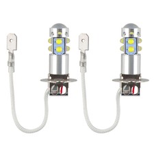 2PCS H3 6000K Super White CREE 50W LED High Power Fog Light DRL Bulb Upgrade