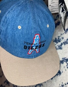 NFL - Tennessee Oilers Denim ~ STARTER ~ Vintage Mütze ~ Neu mit Etikett - Bild 1 von 22