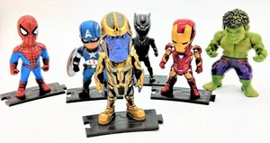 Avengers Figure Set (Iron Man, Captain America, Spiderman, Hulk, Black Panther)  - Picture 1 of 7