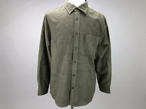 Weatherproof L Long Sleeve Button Front Green Mens Shirt 3853 - Picture 1 of 5