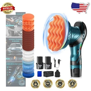 Versatile 6-Inch Cordless Polisher Kit with 2 Batteries for DIY Car Detailing - Picture 1 of 9