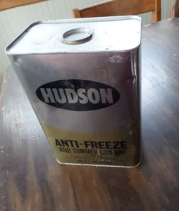 Hudson 1 gallon unopened Anti-Freeze silvery gold can - Picture 1 of 11