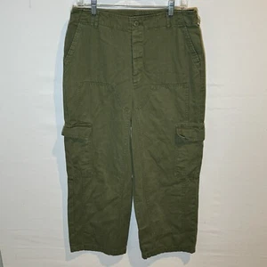 Pantalones cargo de tiro alto para mujer - Universal Thread Green (10) *Free People Dupe* - Imagen 1 de 4