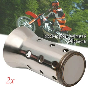 2X Universal Motorcycle Exhaust Can Muffler Insert Baffle Killer Silencer 51mm - Picture 1 of 10