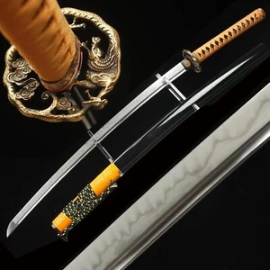 Espada samurai afilada de acero templado T10 Choji Hamon Katana hecha a mano navaja de afeitar - Imagen 1 de 10