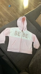 18 Month Pink Bebe Zip Up Sweatshirt  - Picture 1 of 7