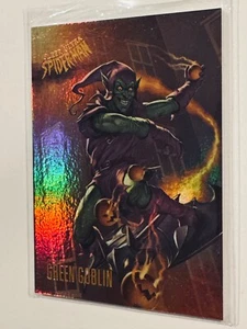2017 Fleer Ultra Spider-Man RAINBOW #96 GREEN GOBLIN Achievement ~25๐๐๐๐VHTF - Picture 1 of 2