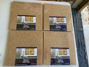 Quartet Cork Tile Natural 12x12 Frameless 4 Per Pack (4 Packs) - Picture 1 of 12