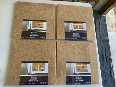 Quartet Cork Tile Natural 12x12 Frameless 4 Per Pack (4 Packs) - Image 1 of 4