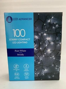LED ADVANCED 16.5-ft 100 Pure White LED String Lights - Picture 1 of 8