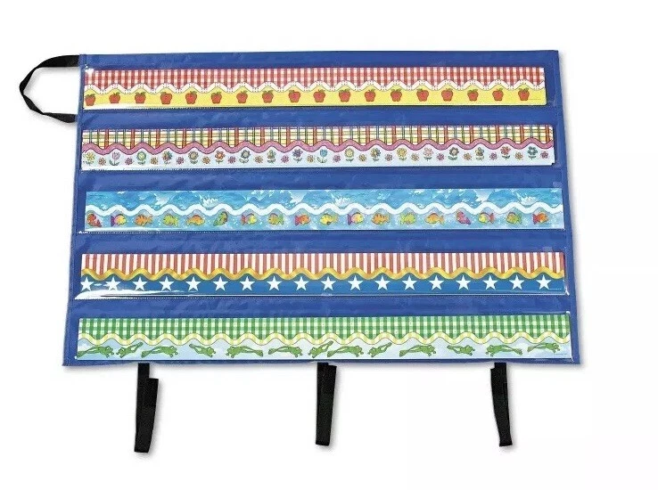 Carson-Dellosa Publishing Border Storage Pocket Chart Blue/Clear 41" x 24 1/2"