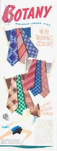 1945 BOTANY Mens Ties vintage print ad fashion style colorful paisley - Picture 1 of 1