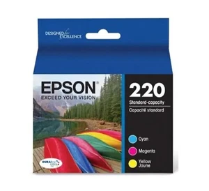 Epson 220 Printer Ink Cartridge, Color. Best Before 8-2025 - Picture 1 of 2