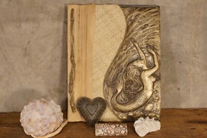 Beachcombers Handmade Mermaid Photo Album 40 4" by 6" Holder + Shells - Picture 1 of 5