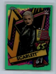 2021 Topps WWE Chrome Slam Attax Green Refractor Scarlett /50 - Picture 1 of 2