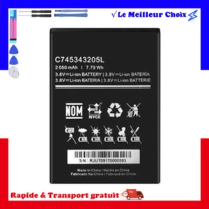 NEW Battery Pour BLU C745343205L 2050mAh 3.8V Batterie Bateria - Zdjęcie 1 z 3