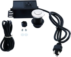 Garbage Disposal Air Switch Kit w/ Power Cord Kit Sink Top Waste Disposer - Picture 1 of 9