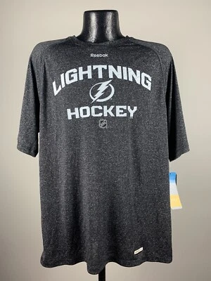 Men's Reebok Center Ice Tampa Bay Lightning Grey Speedwick Performance Tee NWT M - Image 1 of 4
