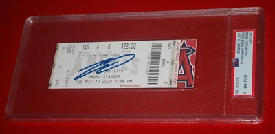 ANAHEIM ANGELS REID DETMERS Signed NO HITTER Ticket PSA Slabbed 85205195 - Image 1 of 4