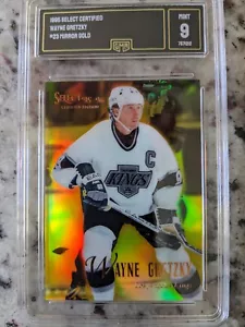 WAYNE GRETZKY 1995 Select Certified "MIRROR GOLD" RARE GMA 9 Mint "see below" - Picture 1 of 2