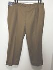 Stafford NWT Dress Pants 42x32 Tan Herringbone Travel Pleated Front Suit Separat