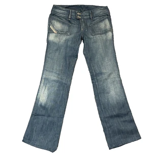Diesel Damen Jeans Bootcut Regular Mid Blau Wide Ankle W29 L30 Vintage Hush Ds - Bild 1 von 16