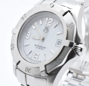 ▶️【N MINT】TAG HEUER WN1111-0 Quartz White Dial Silver Round Men’s Watch JAPAN - Picture 1 of 15