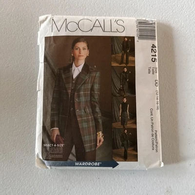 McCall's 4215  Misses' Lined Jacket, Vest, Pants & Skirt 12-18 - UNCUT FF - Image 1 of 4