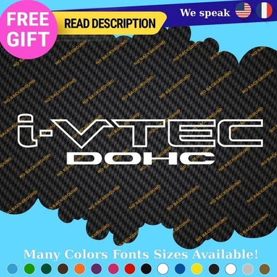 Fits IVTEC Turbo DOHC Decal Sticker Vinyl Honda Civic Accord JDM RSX Type VTEC Foto 1 de 4