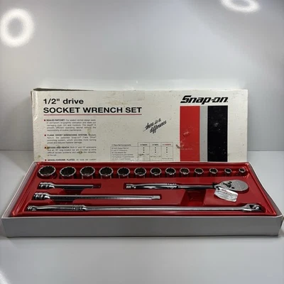 NOS Snap On Tools 317MPA 17PC 1/2 Dr 12Pt SAE General Service Socket Set USA - Image 1 of 4
