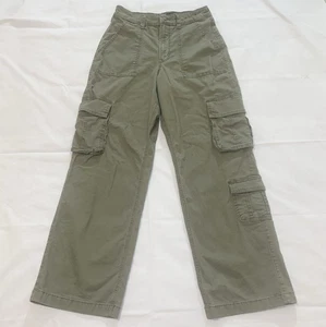 Abercrombie Fitch Damen 27 x 29,5 Größe 4 Cargohose ultrahoher Bund Baggy grün - Bild 1 von 9