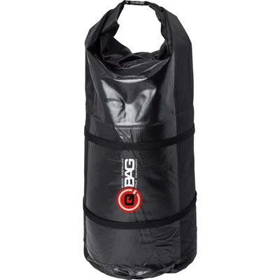 QBag Gepäckrolle Wasserdicht 50L Schwarz Nylon für Motorrad Abenteuer