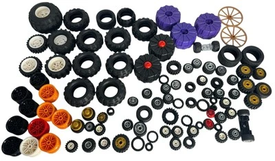 LEGO Wheel Tire Rims Lot 1 Pound And A Half Different Sizes Wheels Tires 1.5 - Image 1 of 4
