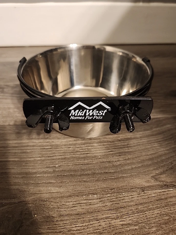 Tazón de agua y alimentación Midwest de acero inoxidable Snap'y Fit 20 oz acero inoxidable 6"  Foto 1 de 1