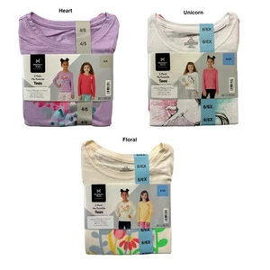 Member's Mark Girl's 2-Pack My Favorite Tag Free Comfort Long Sleeve Tees - Picture 1 of 7