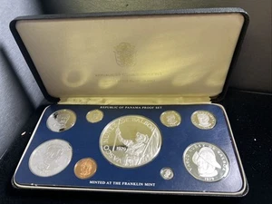 1979 Republic of Panama Sterling Silver Proof Set With Box And COA #443 - Picture 1 of 20